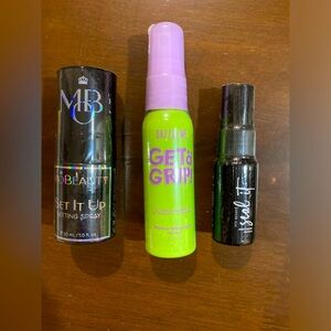FREE Cosmetic bag with purchase of 3 New Travel Size Cosmetic Setting Sprays